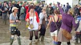 The Glastonbury Festival kicked off its 35th year with four feet of floodwater