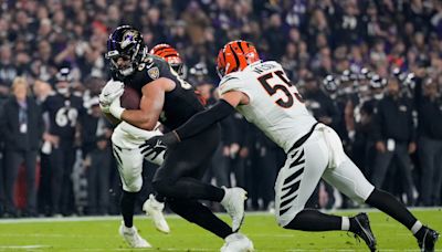 NBC's Mike Tirico: 'Hip-drop tackle' by Bengals' Logan Wilson injured Ravens' Mark Andrews