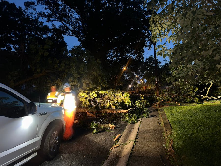 Montgomery County officials urge residents to stay away from downed wires in aftermath of storm, tornadoes