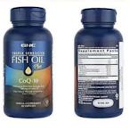 GNC健安喜輔酶Q10三倍深海魚油60粒美商TRIPLE STRENGTH FISH OIL Plus CoQ-10