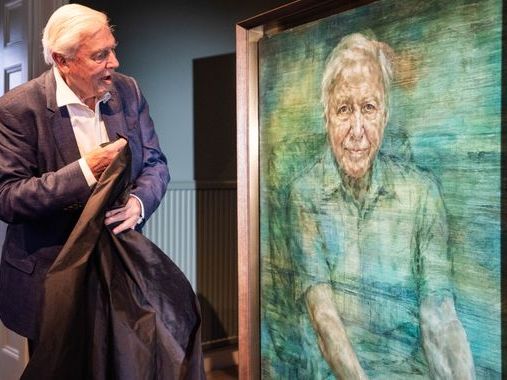 King Charles portrait painter unveils new work of Sir David Attenborough