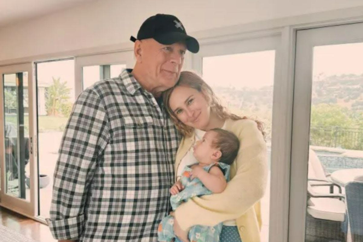 Bruce Willis pictured cradling granddaughter Louetta amid dementia battle