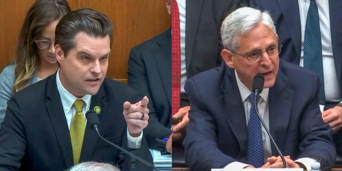 'Tirade': Matt Gaetz loses cool as he yells at Merrick Garland in Congress