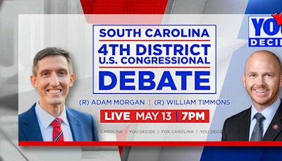 FOX Carolina 4th District U.S. Congressional Debate: Live on air, streaming tonight