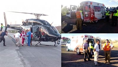 Dos muertos en volcadura rumbo a Juárez; rescatan a 3 heridos