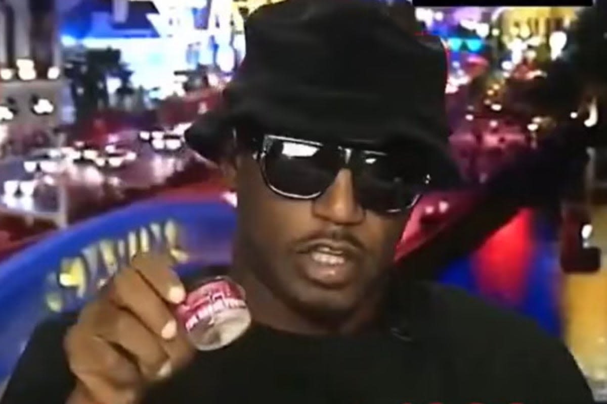 Rapper makes lewd comments and downs sex shot after being quizzed about Diddy assault on CNN