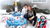 Stunning cake sculpture made from snow in Canandaigua. Check out the photos