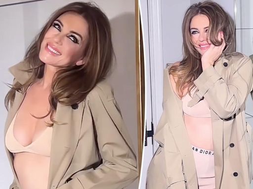 Elizabeth Hurley strips down to her Dior skivvies for sultry shoot: ‘I always end up in my underwear’