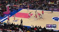 Monte Morris with an assist vs the Los Angeles Lakers