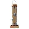 A long, cylindrical feeder with multiple feeding ports and perches. Suitable for small to medium-sized birds like finches, chickadees, and titmice. Can hold various types of seeds, including sunflower seeds, thistle, and millet.