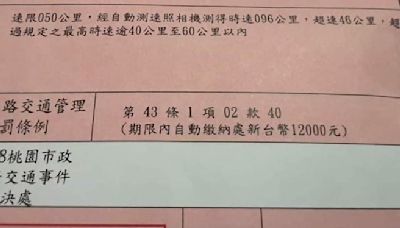 收天價超速罰單「1／3薪水沒了」桃園哥崩潰曝地點 - 生活