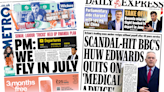 Newspaper headlines: Rwanda flights 'by July' and Huw Edwards resigns