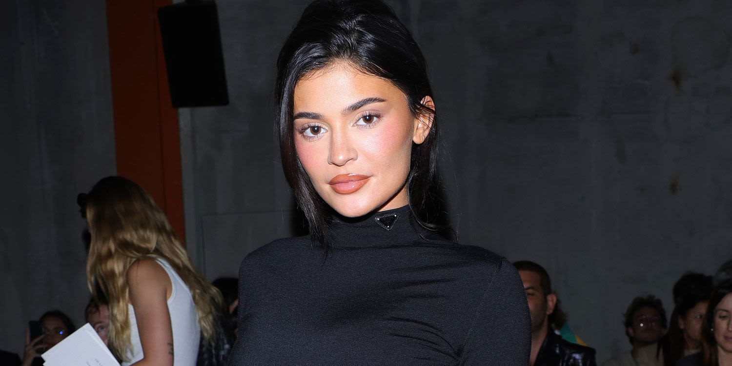 Kylie Jenner Accessorized Her Classic Black Triangle Bikini With a Y2k Belly Chain