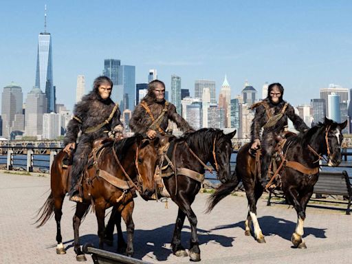 Apes on Horseback Invade N.Y.C. in Wild Marketing Campaign for New Sequel - See the Photos