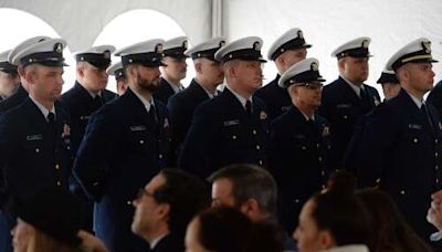 A commissioning ceremony for new Coast Guard cutter