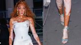 Winnie Harlow Gets Glitzy in Aquazzura Stilettos and White-Hot Bodycon Look for MAC’s Viva Glam Billion Dollar Ball