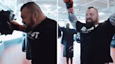 Watch former world's strongest man Eddie Hall smash hardest punch record