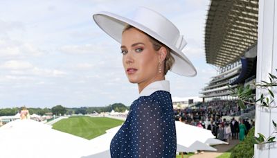 Lady Amelia Spencer is a vision in halterneck gown on romantic sun-soaked trip