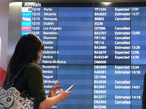 UK flight chaos continues with dozens more cancellations at Gatwick and Heathrow