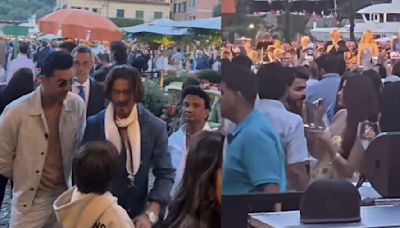 Star-Studded Ambani Bash: SRK Chats With Ranbir As Pitbull's Performance Lights Up Italy Evening