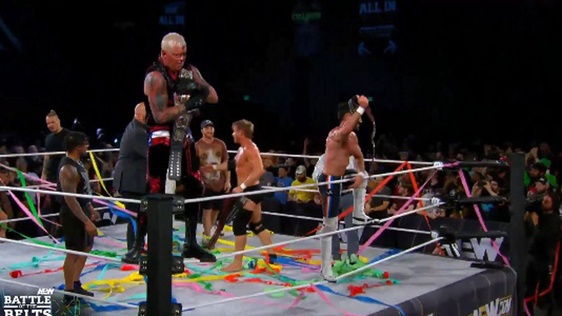 Dustin Rhodes and the Von Erichs win championship gold at AEW Battle of the Belts