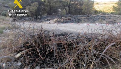 La Guardia Civil investiga a un agricultor como presunto autor de un incendio forestal por negligencia en Lorca