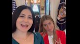 Hawkeyes’ Megan Gustafson, Kate Martin visit White House to celebrate Las Vegas Aces title