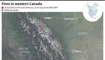 Wildfire Engulfs Parts Of Main Town In Canada's Jasper National Park