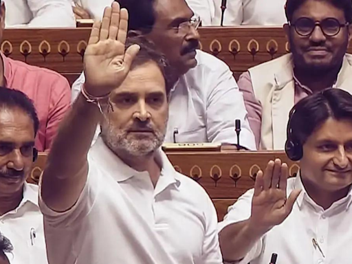 First 'Abhay Mudra', now 'Chakravyuha': How Rahul Gandhi is using Hindu symbols, scriptures to attack BJP | India News - Times of India