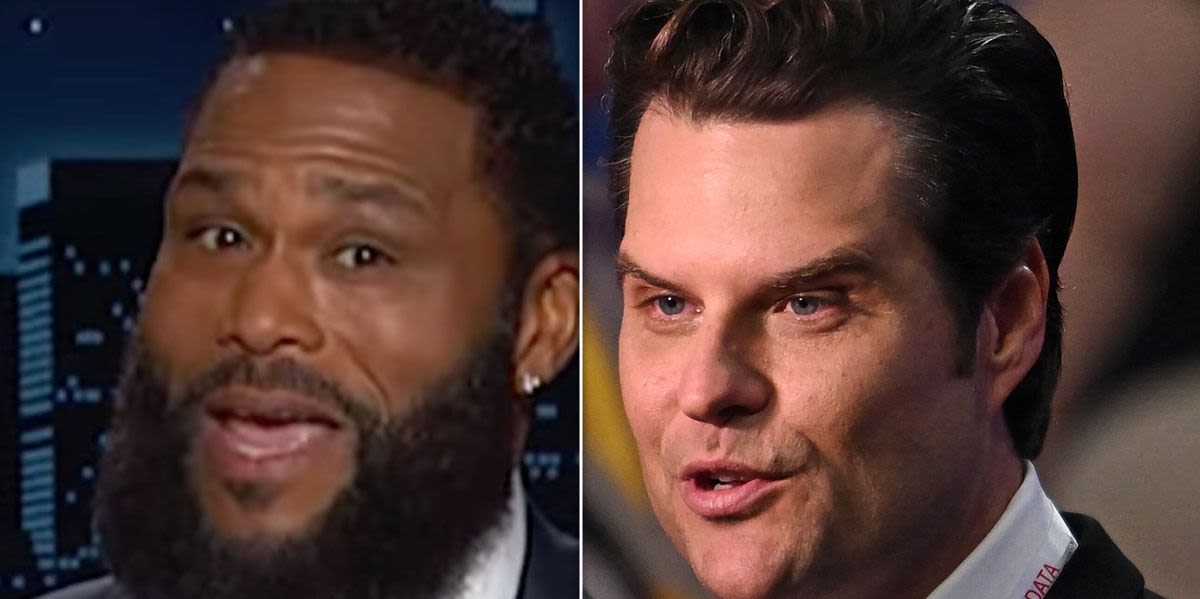 'Kimmel' Guest Host Anthony Anderson Goes There With Brutal Matt Gaetz Takedown