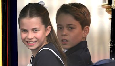 Kate Middleton's Kids Prince George, Princess Charlotte and Prince Louis Attend 2024 Trooping the Colour