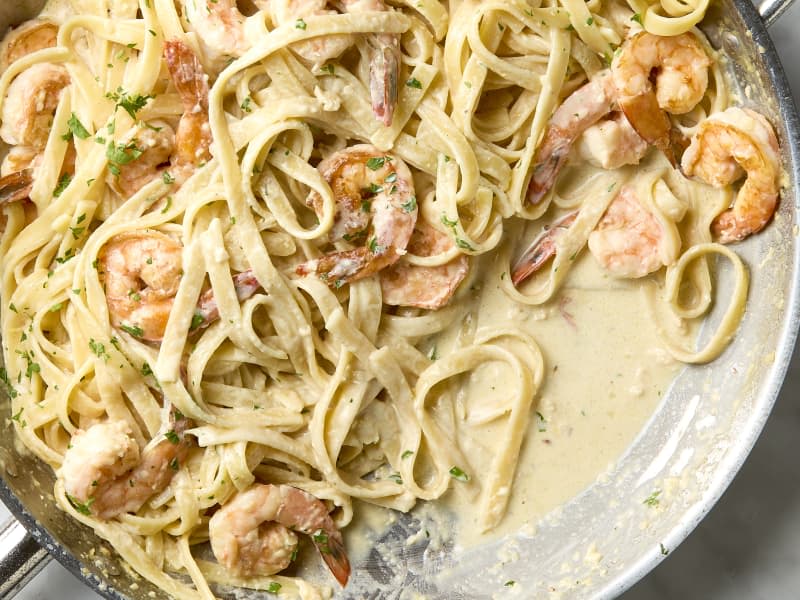 My Creamy Shrimp Pasta Tastes Just Like Alfredo — Only Way Lighter