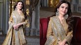 We can’t get enough of Nita Ambani in Manish Malhotra’s zardozi embroidered gold kurta set