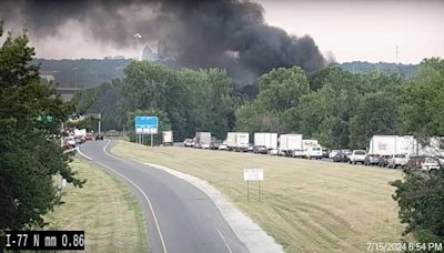 Plumes of black smoke seen for miles after crash in southwest Charlotte