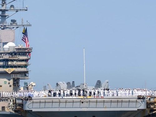 USS Dwight D. Eisenhower’s homecoming in Norfolk following 9-month deployment