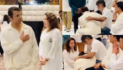 Sonu Nigam cries inconsolably in Krishan Kumar's lap at Tishaa Kumar's prayer meet - watch video