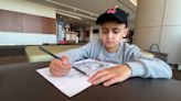 Boy discovers passion for art after double lung transplant