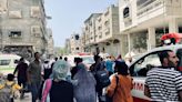 Panicked Gaza hospital staff evacuate patients after missile strike, video shows