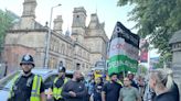 Pro-Palestine protesters heard during televised leaders’ election debate