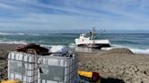 Grounded fishing boat leaked diesel into marine sanctuary near Bodega Bay