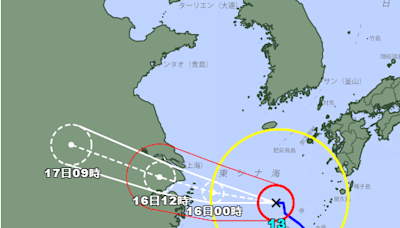 中颱貝碧佳奔向大陸！日本氣象廳預測「今晚2熱低壓將生成」