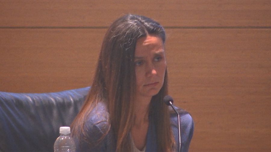 Ashley Benefield, former ballerina accused of murdering her husband, takes the stand in her own defense