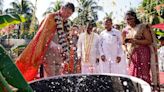 Princess Royal looks on as husband invited to smash coconut in temple visit