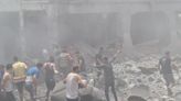 Beit Lahia residents run from Israeli bombing