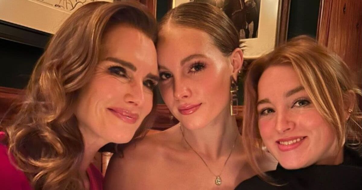 Brooke Shields admits her adult daughters still sleep in bed with her