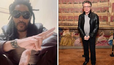 Lenny Kravitz Praises Frankie Valli as They Pose for Airport Selfie: 'Endless Hits and Still Touring'