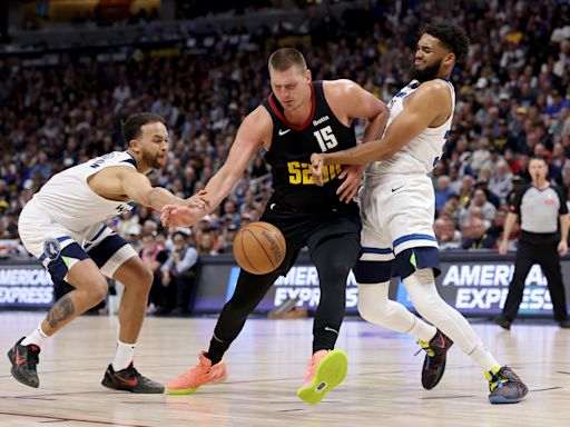 NBA playoffs: Timberwolves swarm Nuggets to take commanding 2-0 series lead over champs