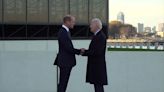 Joe Biden shakes hands with Prince William in Boston