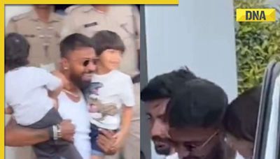 Watch viral video: Hardik Pandya’s emotional reunion with son Agastya, first time since divorce with Natasa Stankovic