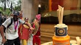 Dhol, Savory Treats And a Stunning World Cup Trophy Cake: Festive Atmosphere at ITC Maurya as Team India Checks in - News18